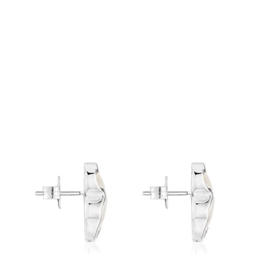 PENDIENTES PLATA 1ªLEY OSO NACAR 16MM - 2