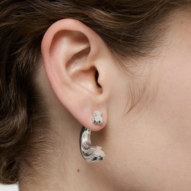 PENDIENTES DE ARO DE PLATA Y MOTIVO OSO TOUS 1950 - 8