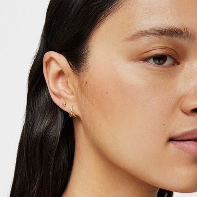 PENDIENTES DE ORO MOTIVOS 4 MM BASICS - 4