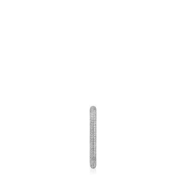 PENDIENTE INDIVIDUAL DE ARO BICOLOR MILLGRAIN BASICS - 2