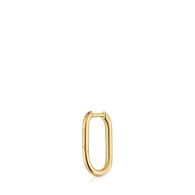 PENDIENTE INDIVIDUAL DE ARO BICOLOR MILLGRAIN BASICS - 3