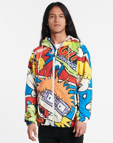 CASACA CORTAVIENTO MEMBERS ONLY POP ART BY NICKELODEON - 1