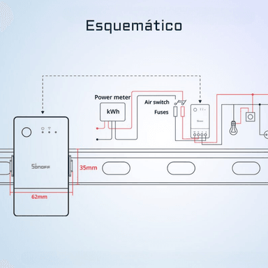 INTERRUPTOR SONOFF POWR316 MEDIDOR ENERGIA INTELIGENTE POW ORIGIN 16A - 3