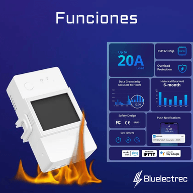 INTERRUPTOR SONOFF POWR320D MEDIDOR ENERGIA INTELIGENTE POW ELITE 20A - 2