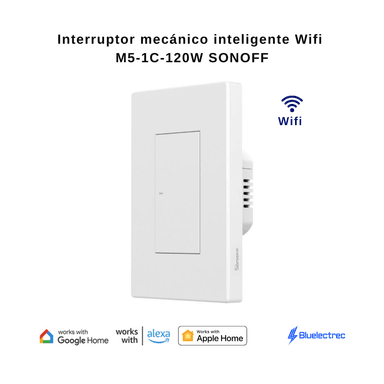 INTERRUPTOR SONOFF M5-1C-120W MECANICO INTELIGENTE WIFI MATTER M5 1C - 1