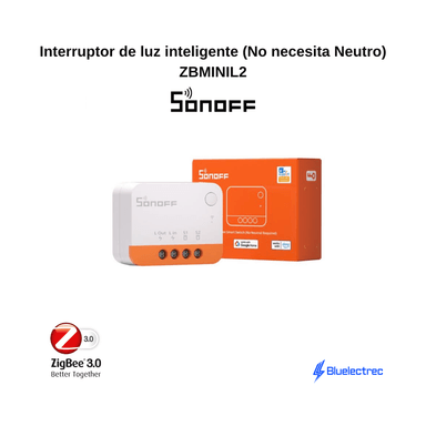 INTERRUPTOR SONOFF ZBMINIL2 LUZ INTELIGENTE NO REQUIERE NEUTRO ZIGBEE - 1
