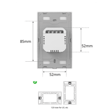 INTERRUPTOR DE LUZ MECÁNICO INTELIGENTE WIFI - M5-3C-120W SONOFF - 3