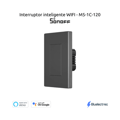 INTERRUPTOR DE LUZ MECÁNICO INTELIGENTE WIFI - M5-1C-120 SONOFF - 1