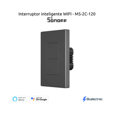 INTERRUPTOR DE LUZ MECÁNICO INTELIGENTE WIFI - M5-2C-120 SONOFF - 1