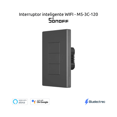 INTERRUPTOR DE LUZ MECÁNICO INTELIGENTE WIFI - M5-3C-120 SONOFF - 1