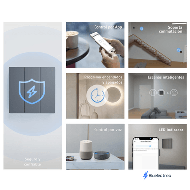 INTERRUPTOR DE LUZ MECÁNICO INTELIGENTE WIFI - M5-3C-120 SONOFF - 2