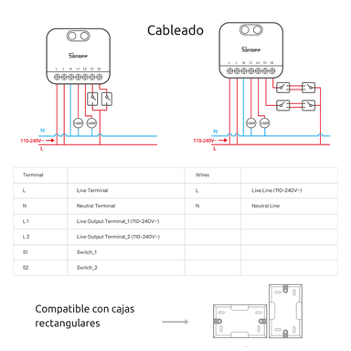 INTERRUPTOR INTELIGENTE DE 2 CANALES- SONOFF MINI DUO - 7