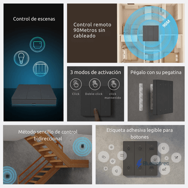 INTERRUPTOR INALÁMBRICO INTELIGENTE DE 6 BOTONES - R5W SONOFF - 3