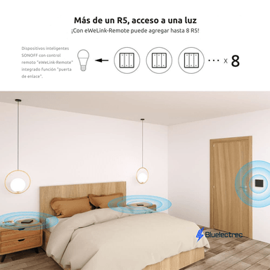 INTERRUPTOR INALÁMBRICO INTELIGENTE DE 6 BOTONES - R5W SONOFF - 5