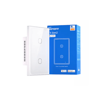 INTERRUPTOR TÁCTIL INTELIGENTE WIFI MATTER - T6-2C-120M SONOFF - 1