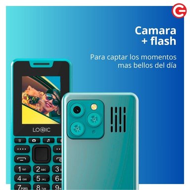 CELULAR BASICO LOGIC B7 2G DUAL SIM - TURQUESA - 3