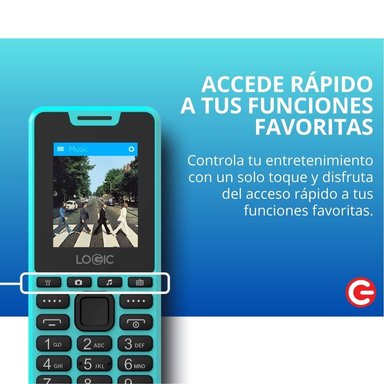 CELULAR BASICO LOGIC B7 2G DUAL SIM - TURQUESA - 4