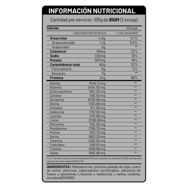 PROTEÍNA BIGM 3KG VAINILLA - 3