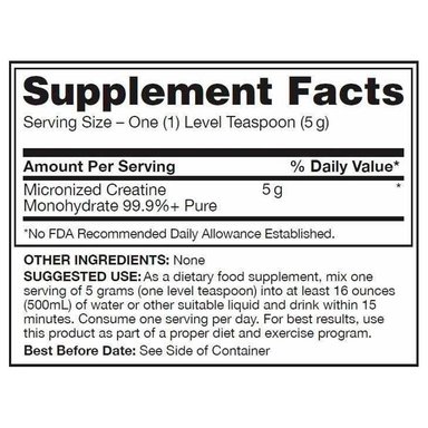 SUPLEMENTO ULTIMATE NUTRITION POLVO CREATINA MONOHIDRATADA 300 GR + SHAKER - 3