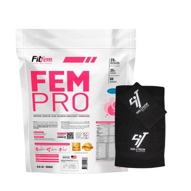 PROTEÍNA FITFEM FEM PRO 1.1KG VAINILLA + TOALLA - 1