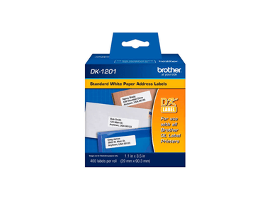 CINTA BROTHER DK-1201 BLANCO 29 MM X 90 MM 400 ETIQUETAS - 1