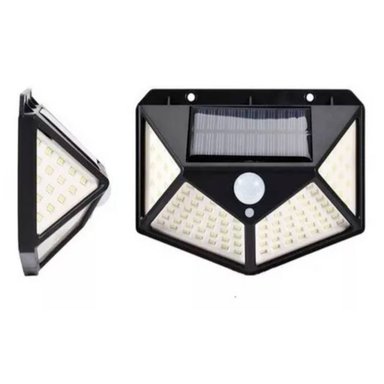 LÁMPARA BK-100 NEGRO SOLARES X2 SENSOR MOVIMIENTO 100 LED RECARGABLES - 5
