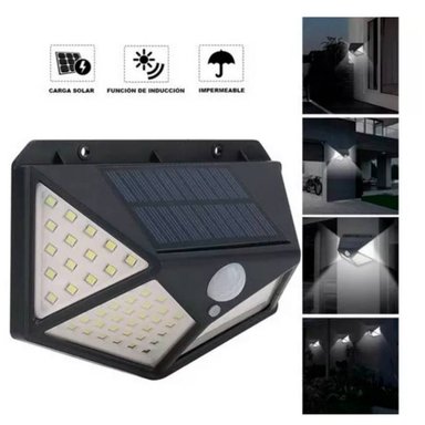 LÁMPARA BK-100 NEGRO SOLARES X2 SENSOR MOVIMIENTO 100 LED RECARGABLES - 6
