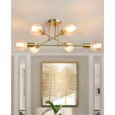 LÁMPARA TECHO CEMLIGHTING LTC8SD DORADO GETAFE INCLUYE 6 FOCOS - 4