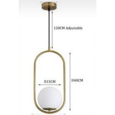 LÁMPARA TECHO LTNDEF1 DORADO COLGANTE NORDICA INCLUYE FOCO - 4