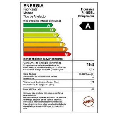 FRIGOBAR INDURAMA RI-159BL 122 LITROS BLANCO - 3