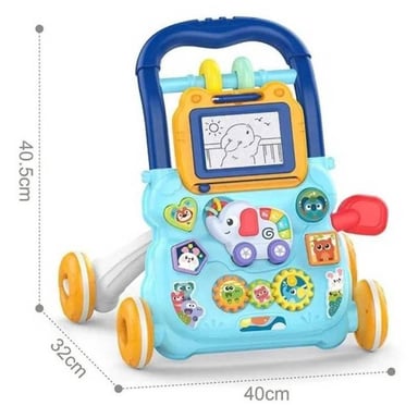 CAMINADOR HUANGER MUSICAL HE0810 ELEFANTE AZUL PIZARRA MÁGICA - 2