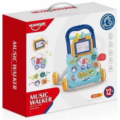 CAMINADOR HUANGER MUSICAL HE0810 ELEFANTE AZUL PIZARRA MÁGICA - 6