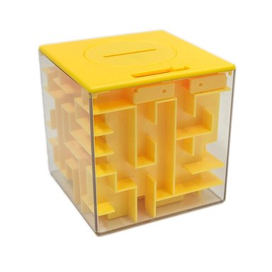 PUZZLE LABERINTO ALCANCIA AMARILLO - 1