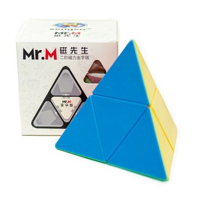 ROMPECABEZAS SHENGSHOU PUZZLE PIRÁMIDE 2X2 MAGNÉTICO SENGSO PYRAMINX MR M - 2