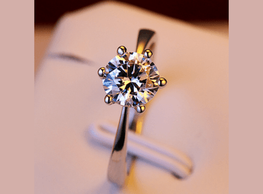 ANILLO DE COMPROMISO DE PLATA BAÑADO EN ORO BLANCO MODELO 354 - 3