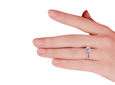 ANILLO DE COMPROMISO DE PLATA BAÑADO EN ORO BLANCO MODELO 354 - 4