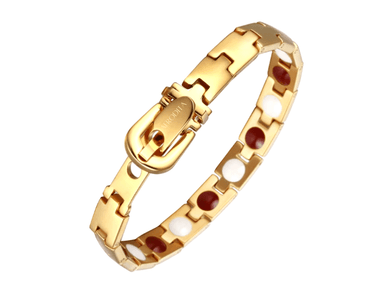 PULSERA AFRODITA YSMGB-37 MAGNÉTICA SALUDABLE DORADA - 1