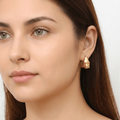 ARETES PENDIENTES AFRODITA MODELO EVA DORADA - 3