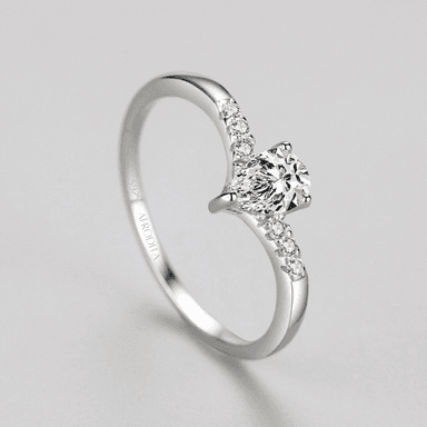 ANILLO DE COMPROMISO AFRODITA 378 PRINCESA PLATA MACIZA BAÑADO EN ORO BLANCO - 1
