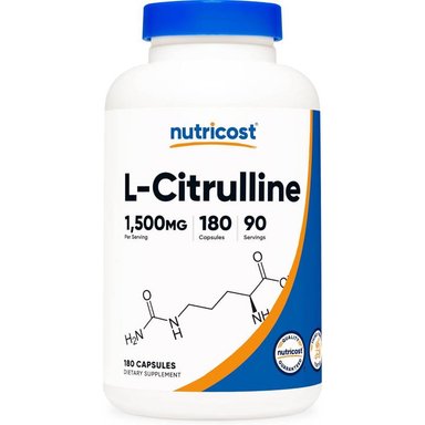 SUPLEMENTO L CITRULLINE L CITRULINA CITRULINA CITRULLINE NUTRICOST 1500 MG 180 CÁPSULAS - 1