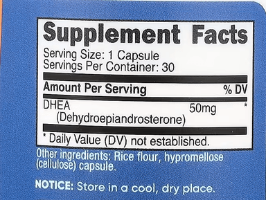 SUPLEMENTOS NUTRICOST DHEA 50 MG 30 CÁPSULAS - 3