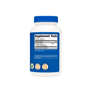 SUPLEMENTOS NUTRICOST ASHWAGANDHA RAÍZ 120 CÁPSULAS - 3