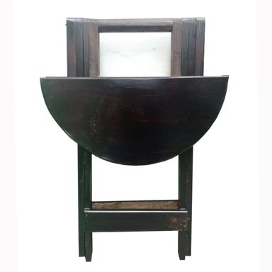 MESA PLEGABLE MADERA MARRÓN 60X60CM REDONDA WOODFLE DIAMETRO - 2