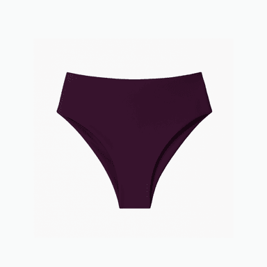 CALZÓN DE BIKINI BOTTOM LICRA MUJER TIRO ALTO MORADO OSCURO - 1