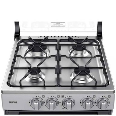 COCINA A GAS INDURAMA 4 HORNILLAS FONTANA - GRIS - 6