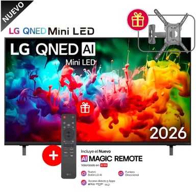 TELEVISOR LG 55 QNED MINILED 4K THINQ AI 55QNED65BSA + RACK - 1