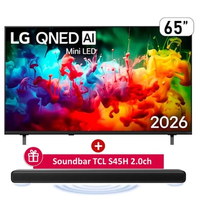 TELEVISOR LG 65 QNED MINILED 4K CON AI 65QNED65BSA + SOUNDBAR - 1