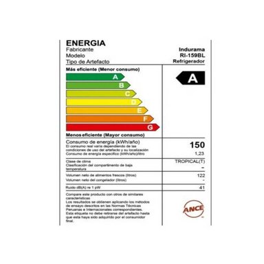 FRIGOBAR INDURAMA RI-159BL 122 LITROS BLANCO - 5