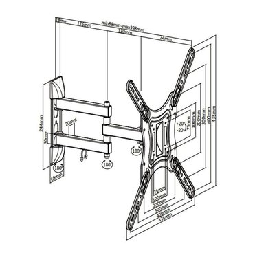 RACK MÓVIL JP2355-02 23' A 55' PARA TV - 4