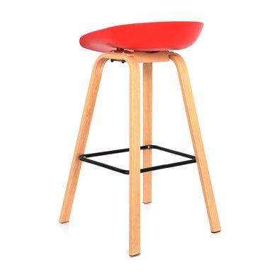 SILLA PARA BAR FIJA MISURI COLOR ROJO OFIDEAS - 3
